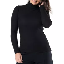 Blusa Sueter De Gola Alta Pulôveres Feminina Segunda Pele