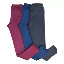 Kit 3 Legging Infantil Termica Peluciada Suplex Grosso Promo