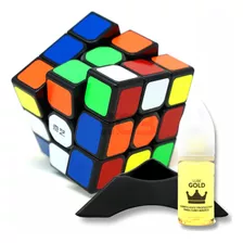 Kit Cubo Mágico Profissional 3x3 Sailw + Lubrificante + Base