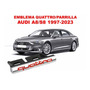 Emblema Quattro/parrilla Audi A8/s8 1997-2023 Crom/negro