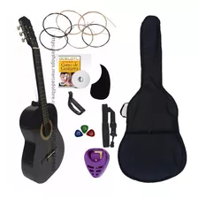 Guitarra Clasica Ocelotl Paquete Básico De Accesorios Color Negro Orientación De La Mano Derecha