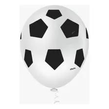Balão Bola De Futebol 25 Unidades Bexigas 10 Festa