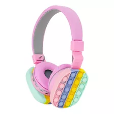 Auriculares Bluetooth Pop It Multicolor Inalámbrico Niños Color Azul