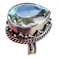 Swc1-anel Gota Prata 925 Prasiolita Padrão Internacional 