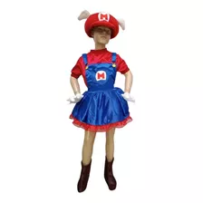 Disfraz Vestido De Mario Bros Para Niña