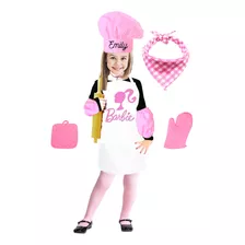 Barbie Minichef Exclusivo Kit Mandil + Toda Tallas Mini Chef