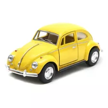 Miniatura Metal Volkswagen Fusca Amarelo 1967 Kt5057d