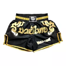 Short Muay Thai World Combat Thailand Style - Black Gold