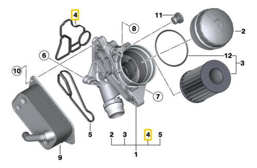 Empaque Enfriador Aceite Bmw Z4 E85 Z4 2.5i Motor  N52 Foto 3