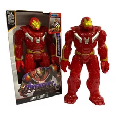 Muñeco Figura Hulkbuster Articulado 30cm Con Luz Y Sonido