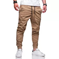 Calça Jogger Masculina Sarja Masculina Punho Elástico