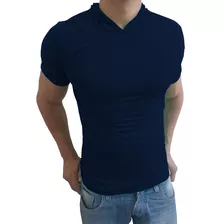 Camiseta Masculina Gola Redonda Com Capuz Manga Curta