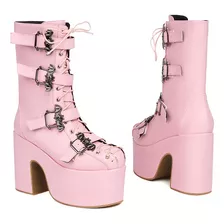 Botas Con Plataforma Phoentin Punk Street Para Mujer