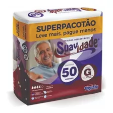 Fralda Geriátrica Adulto Suavidade Super Pacotão G 50 Un.