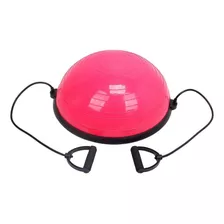 Meia Bola Bosu Rosa Com Alças Wct Fitness Ginastica