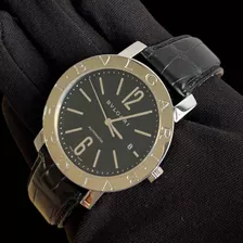 Bulgari Bb42 , Automático , Pulseira De Couro Em 12x S/juros