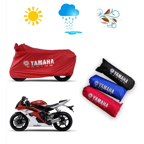 Cubierta Funda Impermeable Compatible Yamaha Deportiva Naked R15 R3 R6 R6s R6r R1 Mt07 Fz07 Fz09 Mt03  Foto 2