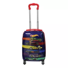 Maleta Infantil 4 Ruedas Hot Wheels 16''