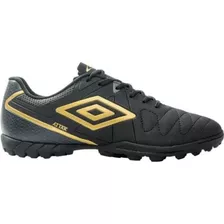 Chuteira Umbro Society Attak Eternal Preto/dourado