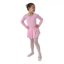 Roupa De Ballet Bale Infantil Manga Longa Bailarina Balet