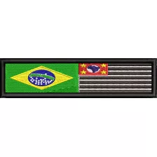 Patch Bordado Tarjeta Bandeira Brasil + Seu Estado Tar222