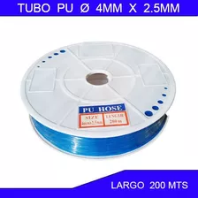 Tubo Manguera De Poliuretano 4mm P/neumatica X 200 Mts