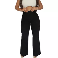 Calça Pantalona Feminina Wide Leg Cintura Alta Larga Flare