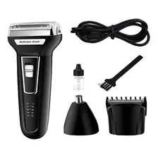 Barbeador E Cortador De Cabelo Preto 100v/240v 3 Em 1 + Nfe