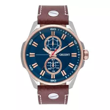 Relógio Orient Masculino Mtscm004 D1mb Marrom Azul Aço