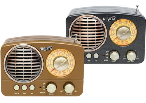 Radio Portátil Bluetooth Vintage Retro Recargable Usb