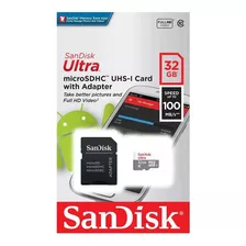 Memoria Flash Sandisk Ultra Microsdhc, Uhs-i, Class10, 32gb