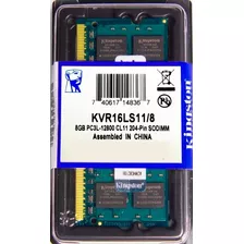 Memória Kingston Ddr3 8gb 1600 Mhz Notebook Kit C/ 10 Unid