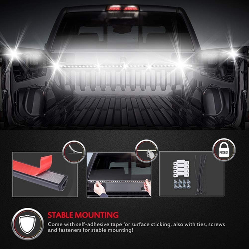 Kit 2 Luces Led Blanca Auto Camioneta Switch Impermeable P\u0026p Foto 6