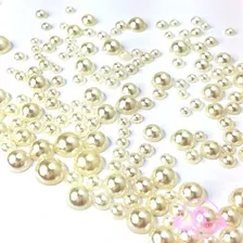 300 Pcs 3 Mm 6 Mm Crema Faux Redondo Perlas Flak Espalda Mi