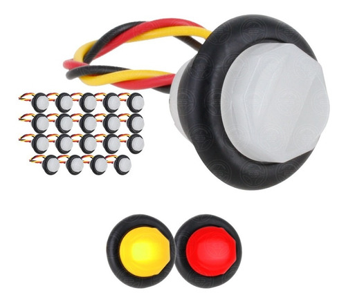 20 Plafon Led Mini Tipo Ojo Luz Gel Fija Bicolor Bisel Neg Foto 2