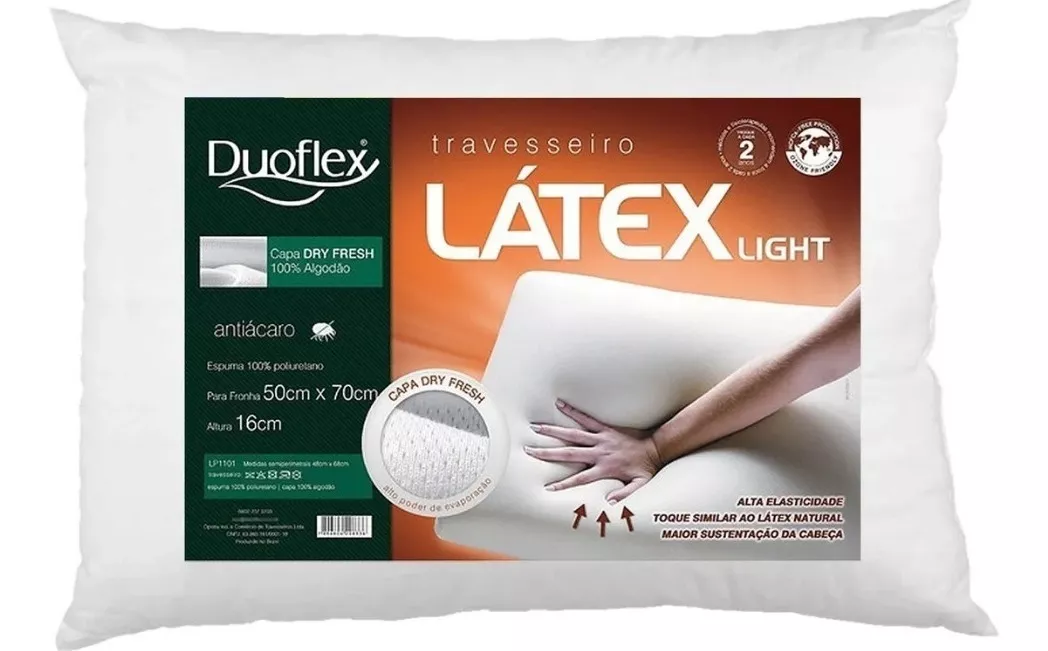 Travesseiro Latex Light Duoflex