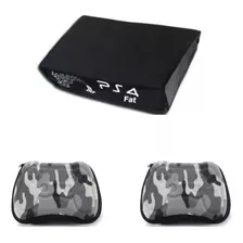 Kit Capa Antipoeira Ps4 Fat + 2 Cases Controle Ps4 Camuflado