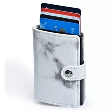 Billetera Mujer Cuero Limited Wallet - Tarjetero Rfid Marmol
