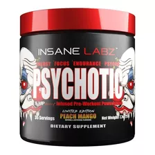 Pre Entreno Psychotic Insane Labz 35 Servs Sabor Peach Mango Sabor Peach/mango