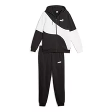 Conjunto Negro Puma Power Cat Sweat Suit Hombre