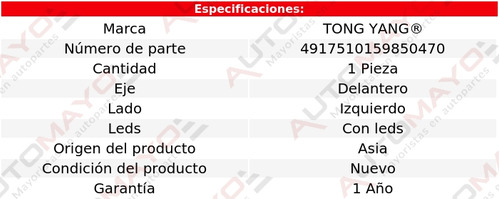 Faro Niebla Delantero Izquierdo Tong Yang T-cross 2020-2022 Foto 2