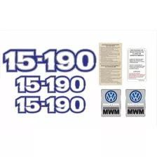 Kit Adesivos Resinado Para Volkswagen 15-190 17850 Cor Azul