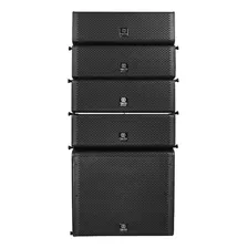 Line Array 1200w 4x Células + Subwoofer - Makpro Cor Preto 110v/220v