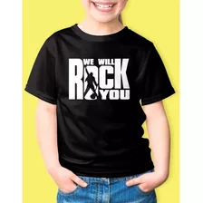 Camiseta Infantil Queen We Will Rock You 100% Algodão