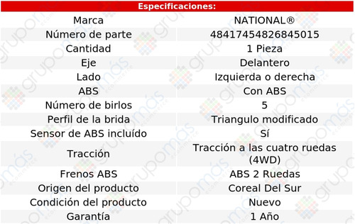 Maza Del Conductor O Pasajero National S10 Blazer 1990_1994 Foto 4