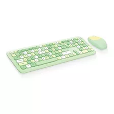 Teclado Y Ratón Inalámbricos -mofii M666-diseño Verde