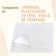 Laminado,plastificado En Frío,vinilo De Traspaso 20 Hojas A4