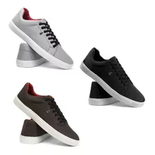 3 Pares Tenis Masculino Casual Kit Moderno Envio Imediato!