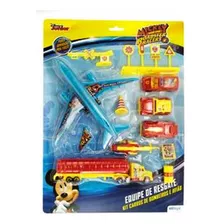 Kit Carros De Bombeiros E Avião Mickey Etitoys Dy-023