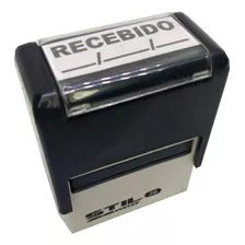 Carimbos Automaticos Recebido Com Data - Medida 38x14mm